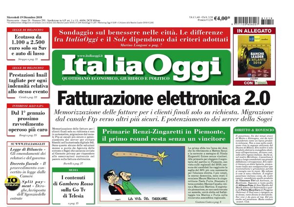 Italia oggi : quotidiano di economia finanza e politica